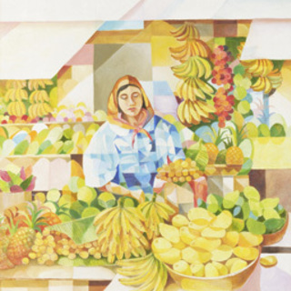 「絵画展  口と足で表現する世界の芸術家たち」(かほく)の画像