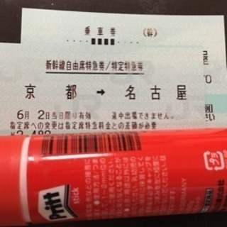 6月2日 新幹線自由席特急券・乗車券