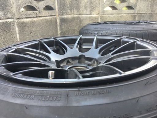 値下げ】xxr ブラック 15インチ8jオフセット+20 4穴PCD114.3＆100