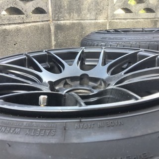 値下げ】xxr ブラック 15インチ8jオフセット+20 4穴PCD114.3＆100