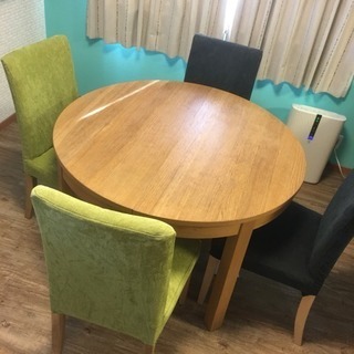 《商談中です》【IKEA】伸長式ダイニングテーブル＆チェアの画像
