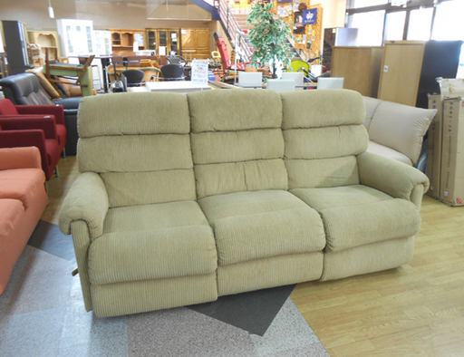 レイジーボーイ リクライニングソファ 3人掛け 3P ソファー 布 ファブリック テーブル付き LAZBOY  ☆ PayPay(ペイペイ)決済可能 ☆ 札幌市 清田区 平岡店