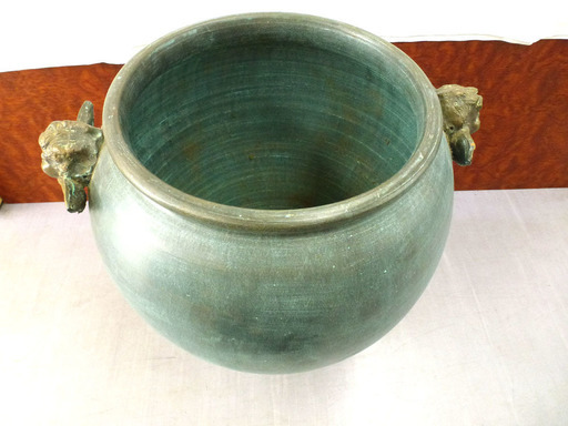 甕 インテリア置物/オブジェ 高さ約45.5ｃｍ 約9.4Kg エンジェル 天使 壺 玄関やお庭 札幌市手稲区