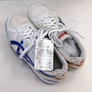 未使用保管品 25.0cm アシックス エフォートKN 陸上競技シューズ asics ホワイト×ブルー ☆ PayPay(ペイペイ)決済可能 ☆ 札幌市 清田区 平岡の画像