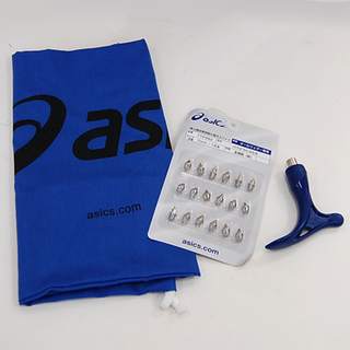 未使用保管品 25.0cm アシックス エフォートKN 陸上競技シューズ asics ホワイト×ブルー ☆ PayPay(ペイペイ)決済可能 ☆ 札幌市 清田区 平岡の画像