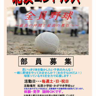 【北友コンドルズ（草加市少年野球連盟所属）】部員募集！一緒に野球しませんか？ − 埼玉県