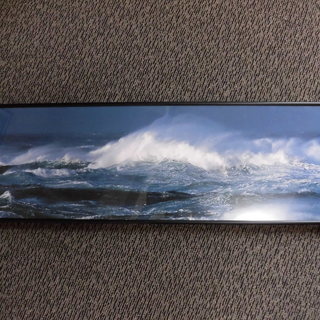 荒れた海の写真額