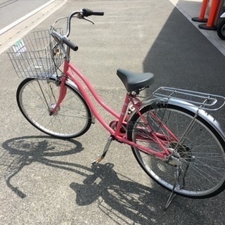 ☆中古品 26インチ自転車 可愛いピンク 6段切り替え付き☆