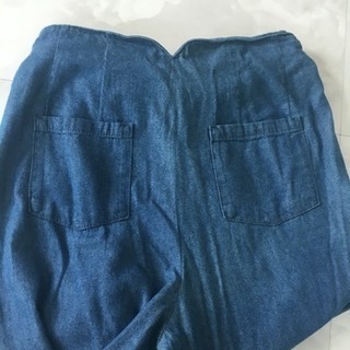 新品未使用 MIIA完売品 ウエストリボンワイドパンツ デニム色パンツの画像