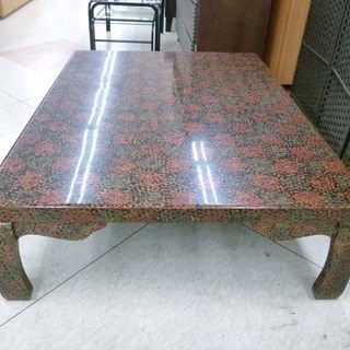 津軽塗 座卓 テーブル 幅約121cm×奥行約90.5cm 札幌 手稲区 西宮の沢