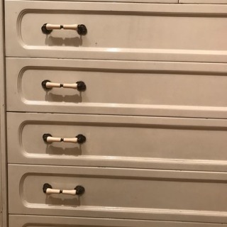 値下げ 昭和レトロ アンティーク ホワイト タンス チェスト シャビーシックの画像