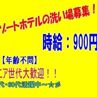 【年齢不問・シニアも大活躍中】夏の間のカンタン作業★リゾートホテルの洗い場さん♪の画像