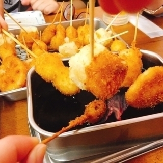 今日、串カツ・モツ鍋が食べ飲み放題 3000円　参加者募集