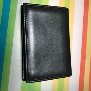 Burberry Black Label(バーバリーブラックレーベル) 名刺入れ 黒×マルチ チェック柄 レザー×ナイロン