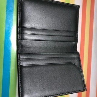 Burberry Black Label(バーバリーブラックレーベル) 名刺入れ 黒×マルチ チェック柄 レザー×ナイロン