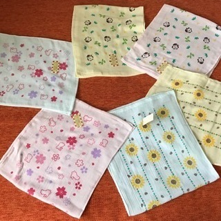 夏のご挨拶タオル！表ガーゼ裏ぱいる★フェイスタオル
