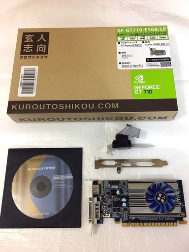 PCパーツ GF-GT710-E1GB/LP
