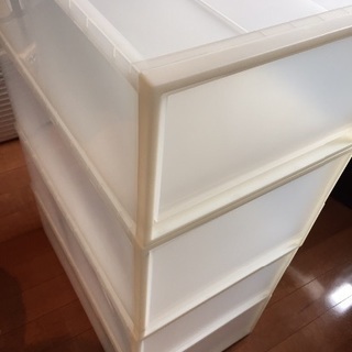 【引取限定】無印 ポリプロピレン 収納ケース 4個の画像