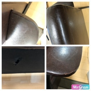 【値下げ】ニトリ 2人用ソファー ステインKD DBRの画像