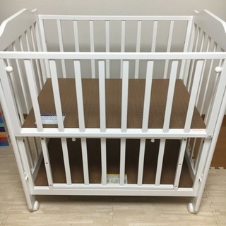 【取引済】ミニ ベビーベッド ホワイトの画像