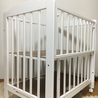 【取引済】ミニ ベビーベッド ホワイトの画像