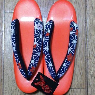 新品☆ウレタン草履 ラメオレンジ