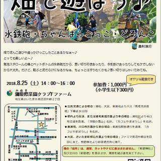 畑で遊ぼう♪、水鉄砲♪、ちゃんばらごっこ♪、どろんこ♪