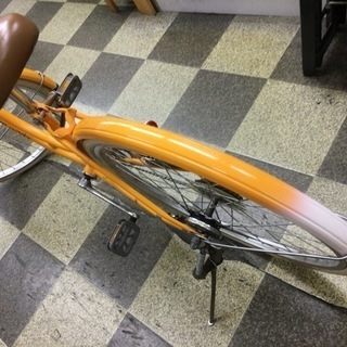 [5814]子供用自転車　a.n.design works(エーエヌデザインワークス)　ジュニアサイクル　24インチ　外装6段変速　LEDオートライト　オレンジの画像