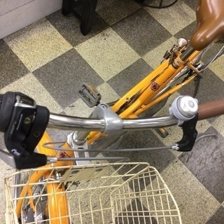 [5814]子供用自転車　a.n.design works(エーエヌデザインワークス)　ジュニアサイクル　24インチ　外装6段変速　LEDオートライト　オレンジの画像