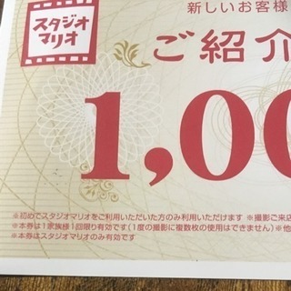 スタジオマリオ 割引券　１枚の画像