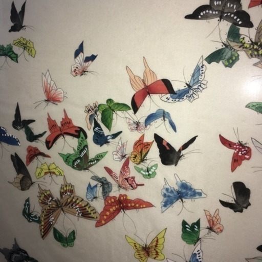 蝶と花のインテリア絵画(大きいサイズ)