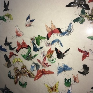 蝶と花のインテリア絵画(大きいサイズ)の画像