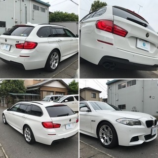 BMW 528i Mスポーツ ツーリング ワゴン 黒革シート iDrive 8速AT 18インチAW フルセグTV HDDの画像