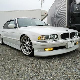 kw車高調 bmw e38 735i アルピンホワイト 