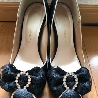 【美品】結婚式 靴 ヒール 23㎝