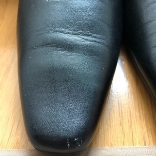 【美品】冠婚葬祭 ヒール 革靴 黒 23㎝の画像