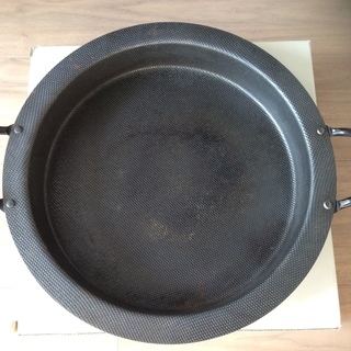 ♪お買い得♪　蓋の値段で❢　強化 ガラス蓋付 26cm 用 鉄製餃子鍋買える（日本製）の画像