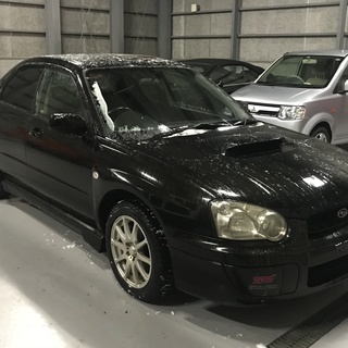 スバル インプレッサ ＷＲＸ 機関好調♪ 4WD ＧＤＡ H15 MTモード付ＡＴ 修復歴なし ブラック！の画像