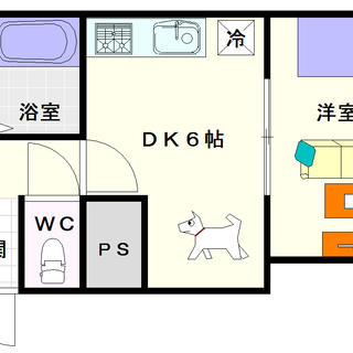 🌟ジモティー限定格安プラン🌟【リビエール増井】7号タイプ！1ＤＫタイプ！小型犬ｏｒ猫が1匹飼育可能の物件ですよ！の画像