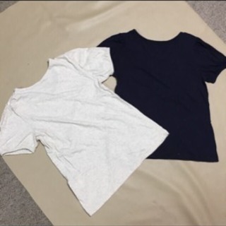 【新品・美品】双子コーデ★レース使い半袖Tシャツ Mの画像