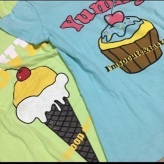 プリントTシャツ 水色・きみどり M 2枚まとめ売り♫の画像
