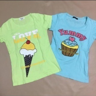 プリントTシャツ 水色・きみどり M 2枚まとめ売り♫