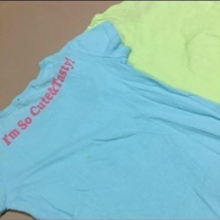 プリントTシャツ 水色・きみどり M 2枚まとめ売り♫の画像