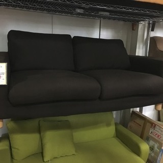 無印良品 2P ワイドソファ ダークブラウン