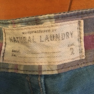 ナチュラルランドリー NATURAL LAUNDRY ブルー系コーデュロイミニスカートの画像