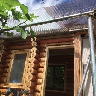 7月のログハウス作り教室の画像