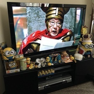 テレビラック コーナー 黒の画像