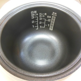 【販売終了いたしました。ありがとうございます。】無印良品　3合炊き　炊飯器　MJ-RC3A　2014年製　中古品　MUJI　良品計画　しゃもじ置き付炊飯器・３合の画像