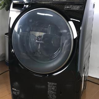 関東送料無料◆◇ Panasonic ドラム式 洗濯乾燥機 NA-VD200L 洗6kg/乾3kg 省エネ おしゃれな ブラック  ◆◇