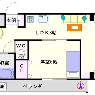 【レジデンスなんば】1号タイプ！1LDKタイプ！全体的にリノベー...